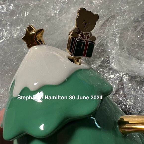 Starbucks Christmas Tree Mug with Lid and Stirrer - Picture 3 of 9